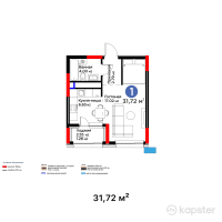 ЖК Arena Towers — 1-ком 31.7 м² (от 14,432,600 тг)