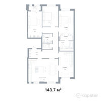 ЖК Salzburg — 5-ком 143.7 м² (от 117,752,000 тг)