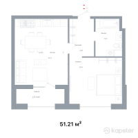 ЖК NOHO — 1-ком 51.2 м² (от 27,141,300 тг)