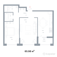 ЖК NOHO — 2-ком 66 м² (от 34,375,580 тг)