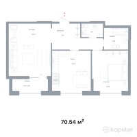 ЖК NOHO — 2-ком 70.5 м² (от 36,751,340 тг)