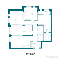 ЖК Austria — 4-ком 111.6 м² (от 64,170,000 тг)