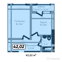 ЖК AULET — 1-ком 42 м² (от 7,563,600 тг)