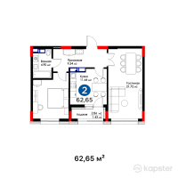 ЖК Turan Life — 2-ком 64.8 м² (от 31,104,000 тг)