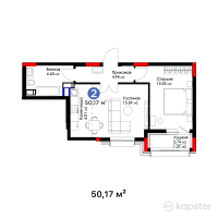 ЖК Turan Life — 2-ком 51 м² (от 28,050,000 тг)