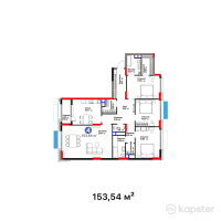 ЖК Garden View — 4-ком 153.5 м² (от 118,686,420 тг)