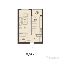 ЖК Anayat — 1-ком 41.2 м² (от 12,372,000 тг)