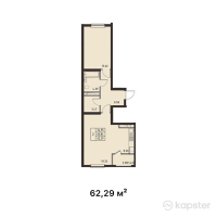 ЖК Anayat — 2-ком 62.3 м² (от 18,687,000 тг)