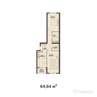 ЖК Anayat — 2-ком 64.6 м² (от 19,392,000 тг)