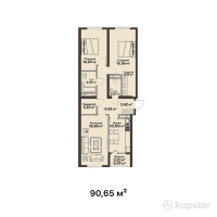 ЖК Anayat — 3-ком 90.7 м² (от 27,195,000 тг)