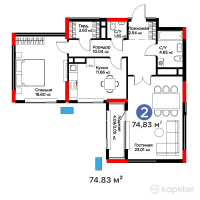 Бигвилль Sapa.4YOU — 2-ком 74.8 м² (от 35,993,230 тг)