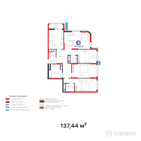 ЖК Поколение — 4-ком 137.4 м² (от 92,497,120 тг)