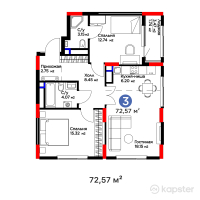 Бигвилль Sapa.4LIFE — 3-ком 72.6 м² (от 31,280,572 тг)