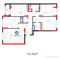 Бигвилль Sapa.4LIFE — 4-ком 112.8 м² (от 44,274,086 тг)