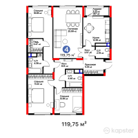 Бигвилль Sapa.4LIFE — 4-ком 119.8 м² (от 47,708,400 тг)