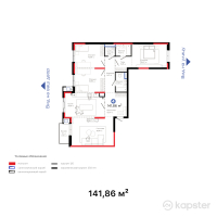 ЖК Hyde Park Shymkent — 4-ком 141.9 м² (от 128,808,880 тг)