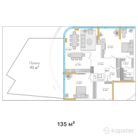 ЖК  Hyde Premium Tower — 3-ком 135 м² (от 93,555,000 тг)