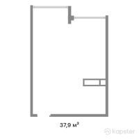 ЖК Alatau Plus — 1-ком 37.9 м² (от 17,164,417 тг)