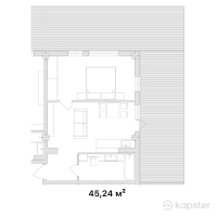 ЖК Janym — 1-ком 45.2 м² (от 19,000,800 тг)