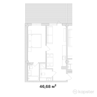 ЖК Janym — 2-ком 46.7 м² (от 19,605,600 тг)