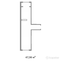 ЖК Kenesary — 1-ком 47.4 м² (от 17,665,280 тг)