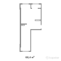 ЖК Kenesary — 2-ком 68.4 м² (от 25,513,200 тг)