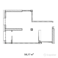 ЖК Кристалл — 1-ком 56.2 м² (от 38,813,470 тг)