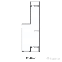 ЖК Кристалл — 2-ком 72.5 м² (от 50,069,860 тг)