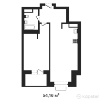 ЖК Наследие — 2-ком 54.2 м² (от 39,536,800 тг)