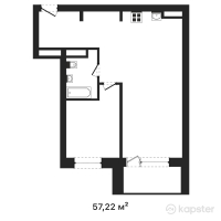 ЖК Наследие — 2-ком 57.2 м² (от 40,054,000 тг)