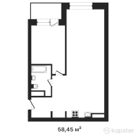 ЖК Наследие — 2-ком 58.5 м² (от 41,791,750 тг)