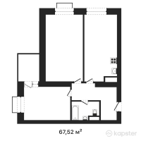 ЖК Наследие — 3-ком 67.5 м² (от 47,264,000 тг)