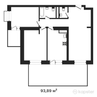 ЖК Наследие — 3-ком 93.9 м² (от 65,723,000 тг)