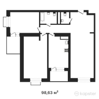 ЖК Наследие — 3-ком 98.6 м² (от 69,041,000 тг)