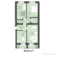 ЖК Esil City — 3-ком 89.1 м² (от 33,839,000 тг)