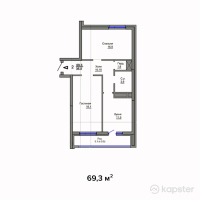 ЖК Атамари — 2-ком 69,3 м² (null)