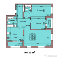 ЖК Tumar Residence — 3-ком 101.6 м² (от 49,251,750 тг)