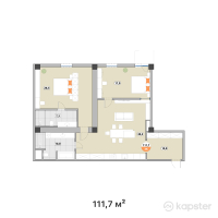 ЖК Тау Шатыр — 3-ком 111.7 м² (от 78,190,000 тг)