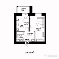 ЖК Рио Де Жанейро — 1-ком 39.8 м² (от 12,325,600 тг)