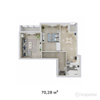 ЖК Elet — 2-ком 70.3 м² (от 46,384,800 тг)