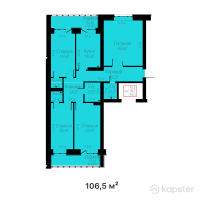 ЖК Tabigat — 4-ком 106.5 м² (от 27,690,000 тг)