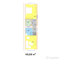 ЖК Oner — 2-ком 49.9 м² (от 15,964,800 тг)