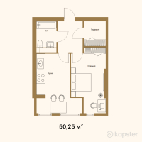 ЖК New Life — 1-ком 50,3 м² (null)