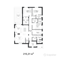 КГ Nova Village — 5-ком 215.5 м² (от 120,000,000 тг)