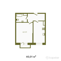 ЖК Buta Fenomen — 1-ком 40 м² (от 19,804,950 тг)