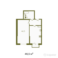 ЖК Buta Fenomen — 1-ком 46.5 м² (от 22,785,000 тг)