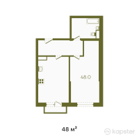 ЖК Buta Fenomen — 1-ком 48 м² (от 23,520,000 тг)