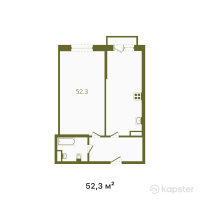 ЖК Buta Fenomen — 2-ком 52.3 м² (от 25,627,000 тг)