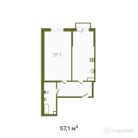 ЖК Buta Fenomen — 2-ком 57.1 м² (от 27,693,500 тг)