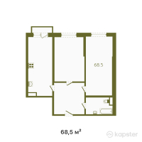 ЖК Buta Fenomen — 2-ком 68.5 м² (от 33,222,500 тг)